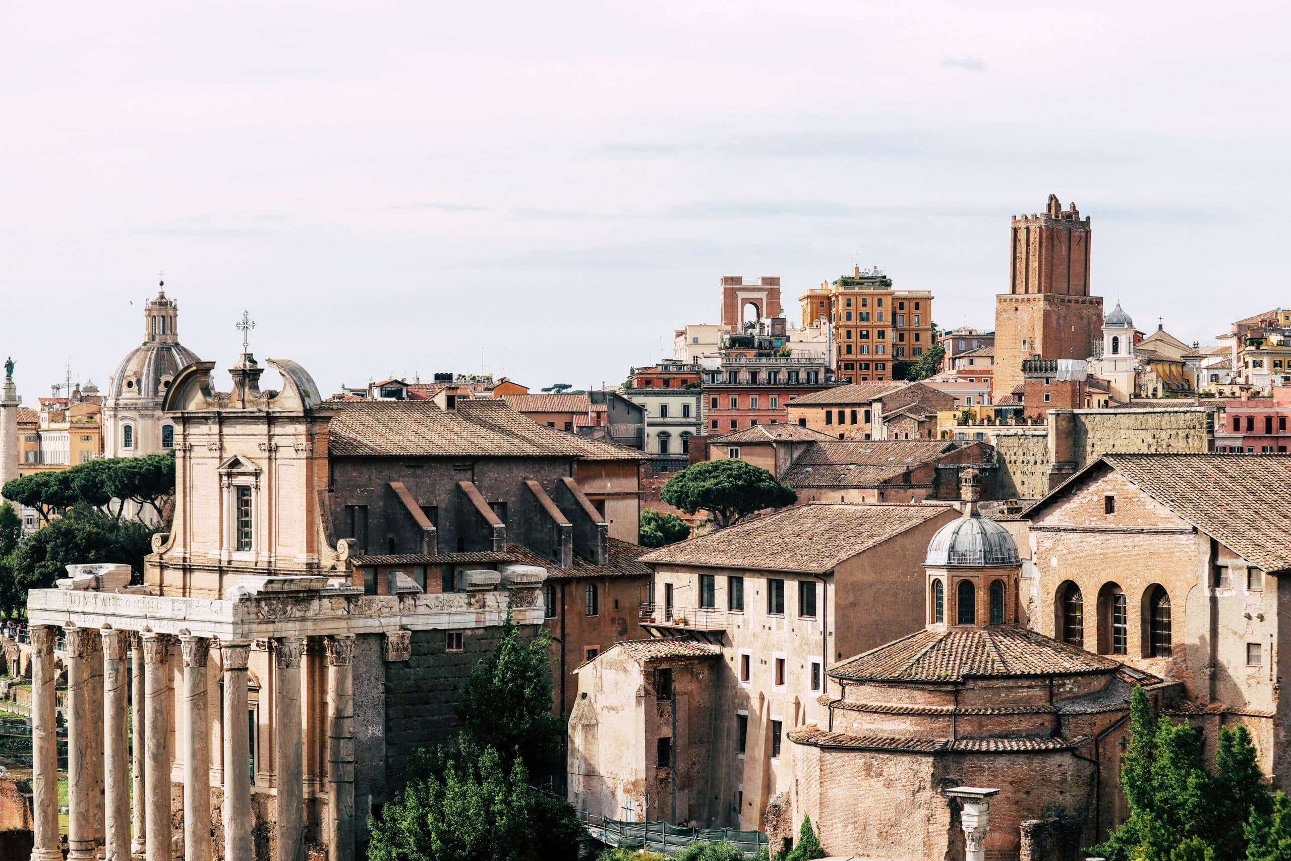brown concrete buildings